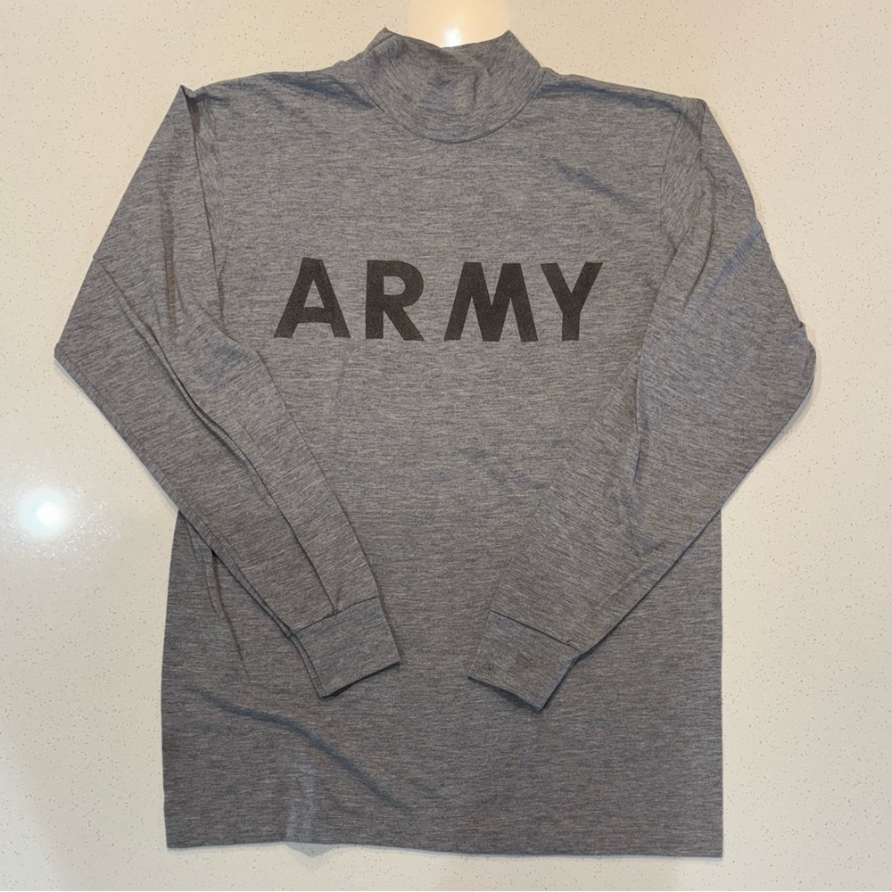 ARMY Long Sleeve Mock Turtleneck Physical Fitness PT Shirt Small S
